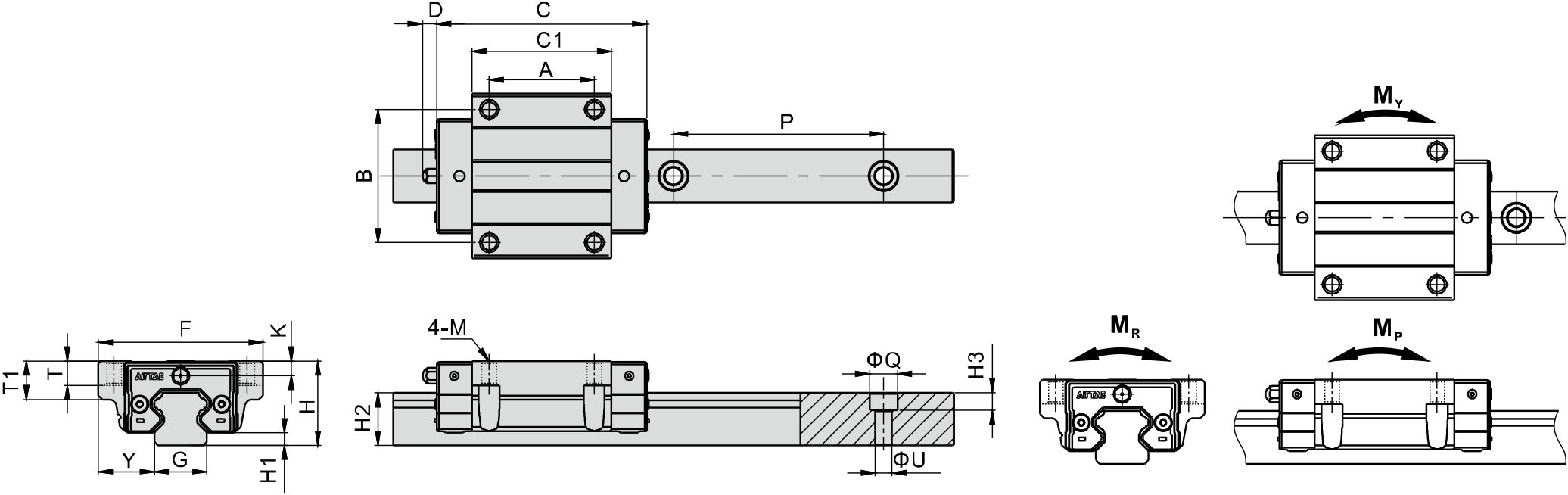 lsqh prirubovy nakres bottom mount