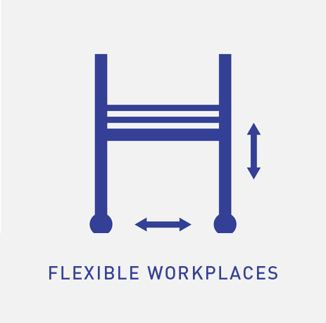 Icons flexible Arbeitsplaetze en